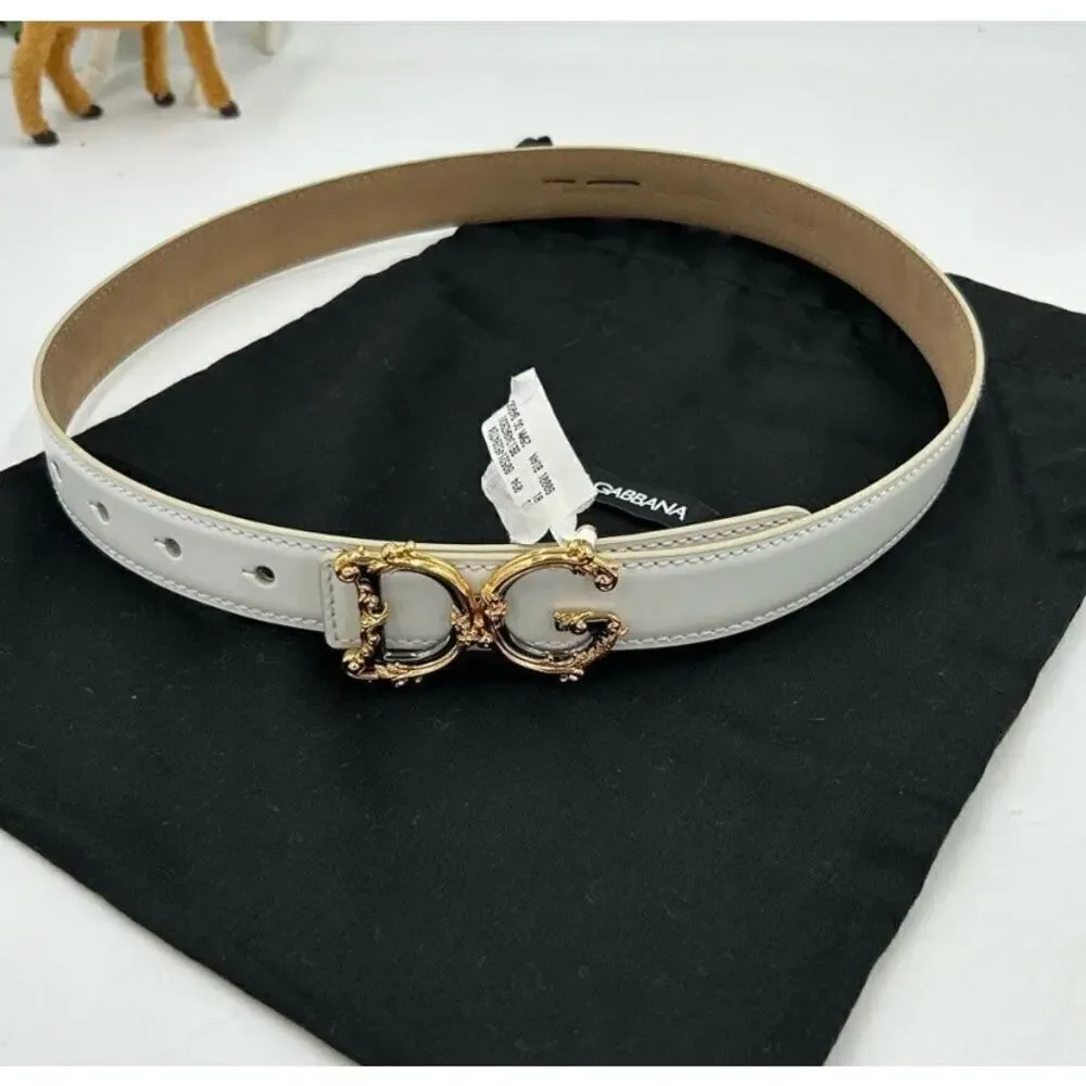 Women’s dolce and Gabbana calf skin leather belt size 70 cm/28 inches made Italy